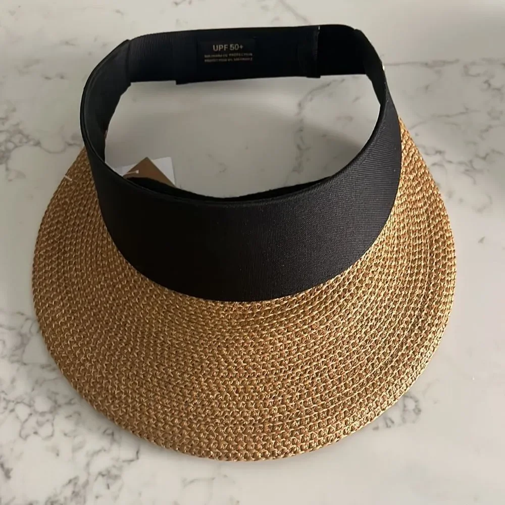 Eric Javits Champ Visor (Natural/Black) - Picture 6 of 9